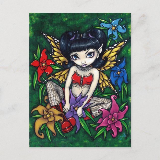 "Fishnets and Flowers" Postcard (Front)