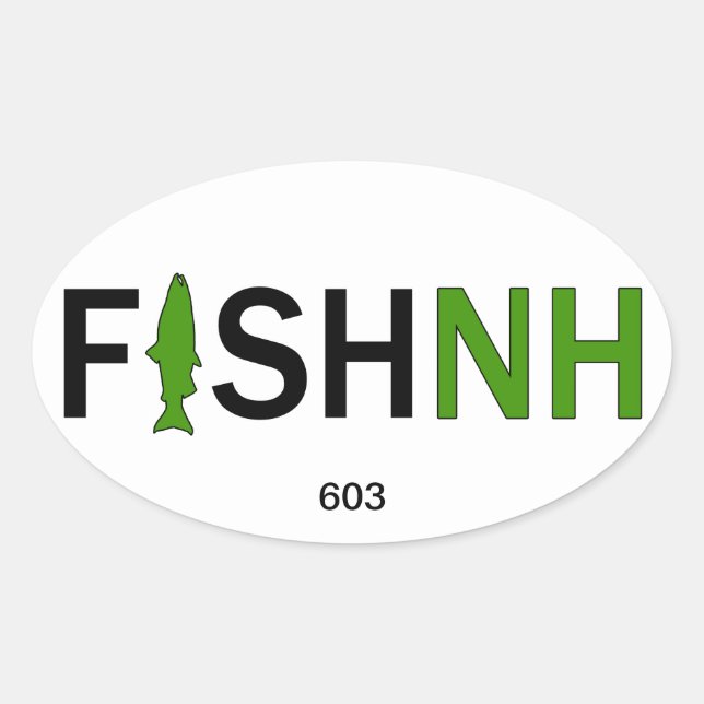 FISHNH New Hampshire Fishing Sticker - 603 (Front)
