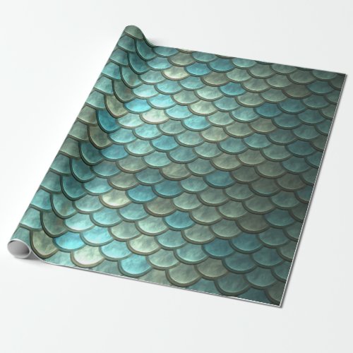 Fishscale pattern wrapping paper