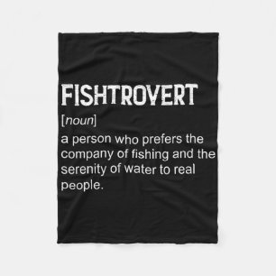 Fishtrovert B Fishing Boating Definition Dictionar Fleece Blanket