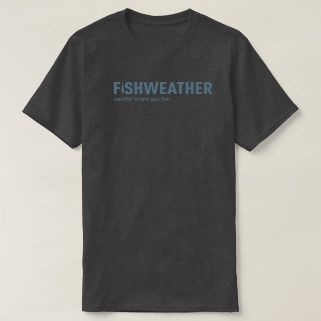 FishWeather Black T-Shirt (Design Front)