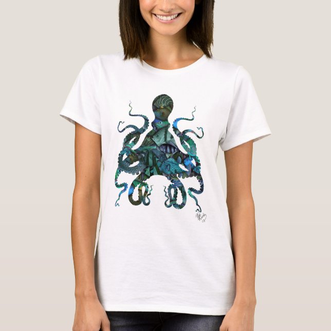 Fishy Blue Octopus T-Shirt (Front)