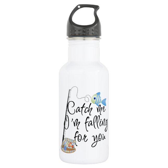 Fishy  Bottle-works 32 oz Water Bottle (Front)
