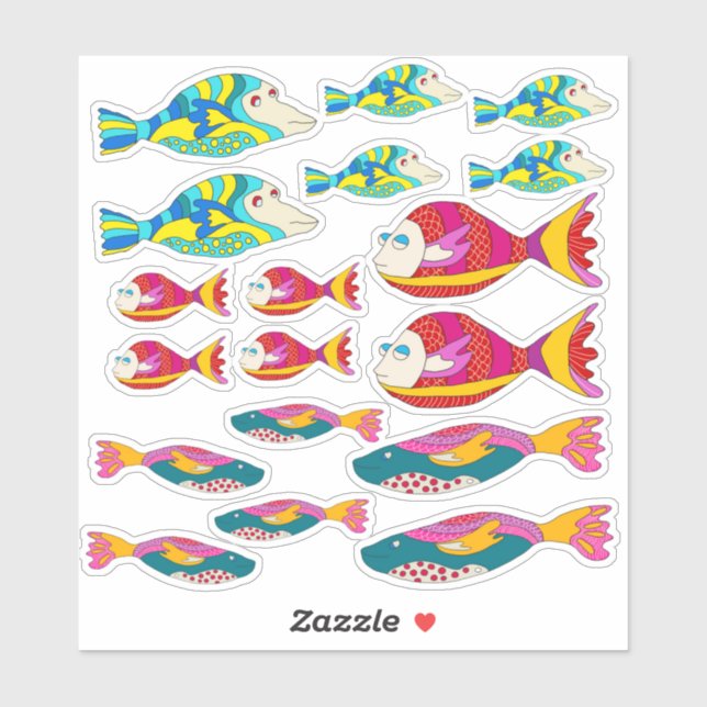 FISHY Decals! Sticker (Sheet)