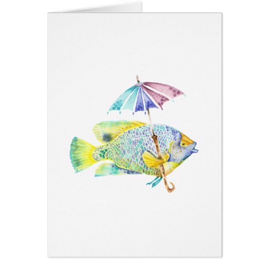 Fishy Fish with Umbrella Cards (Front)