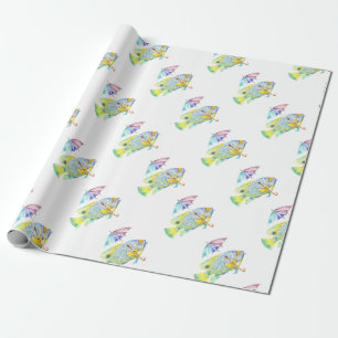Fishy Fish with Umbrella Wrapping Paper