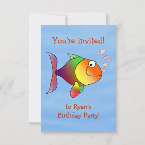 Fishy Fun Birthday Party Invitation