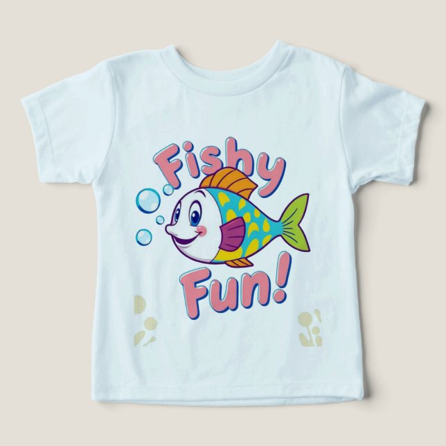 Fishy Fun Cartoon Fish Kids’ T-Shirt Toddler T-shirt (Design Front)