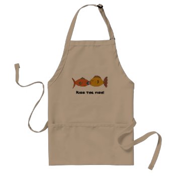 Fishy Kisses Adult Apron by twochicksdesign at Zazzle