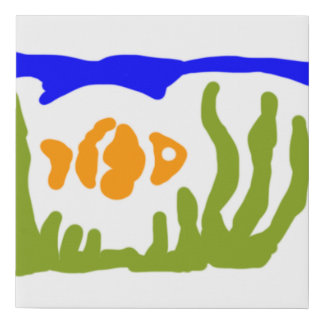 FISHY: Painting Faux Canvas Print