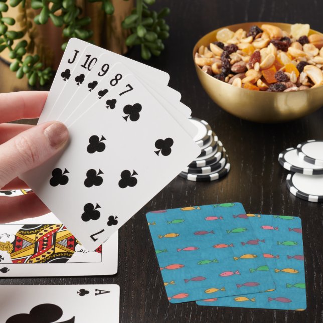 Fishy Pattern Poker Cards (In Situ)