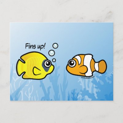 Fishy Robbery: Fins up! Postcard