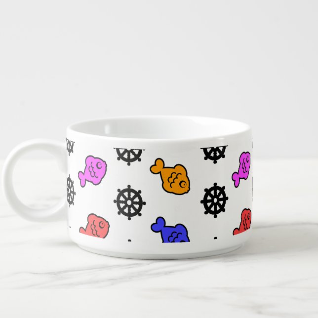 Fishy Wheels Kids Cereal Soup Bowl (Right)