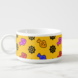 Fishy Wheels Kids Yellow Cereal Soup Bowl