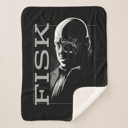 Fisk Silhouette Graphic Sherpa Blanket