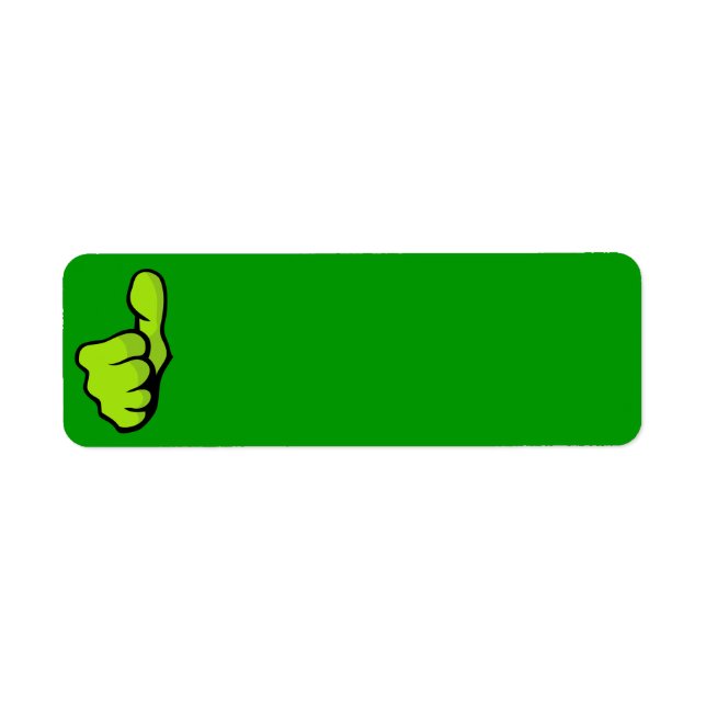 fist-160957 fist thumb finger top great green posi label (Front)