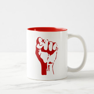 fist-296563 BLOODS BLOOD fist power fight aggress Two-Tone Coffee Mug