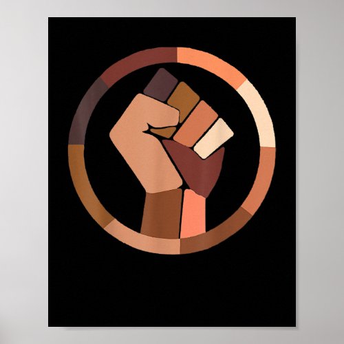 Fist African Black Lives Matter History BLM Protes Poster