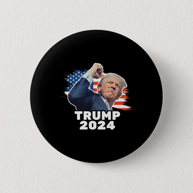 Fist Bump 2024 President Red  Button (Front)