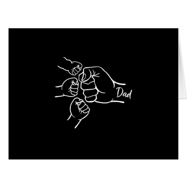 Fist Bump Dad Of Three Father Of 3 Daddy Happy Fat (Front Horizontal)