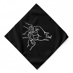 Fist Bump Dad Of Three Father Of 3 Daddy Happy Fat Bandana