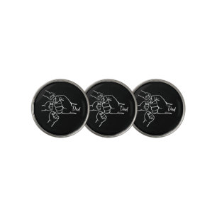Fist Bump Dad Of Three Father Of 3 Daddy Happy Fat Golf Ball Marker