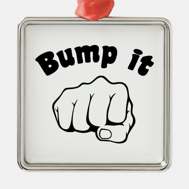 Fist Bump It Metal Ornament (Front)