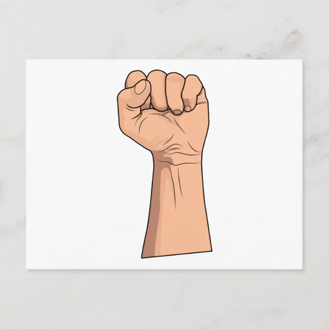 Fist Closed Hand Sign Gesture Postcard Zazzle