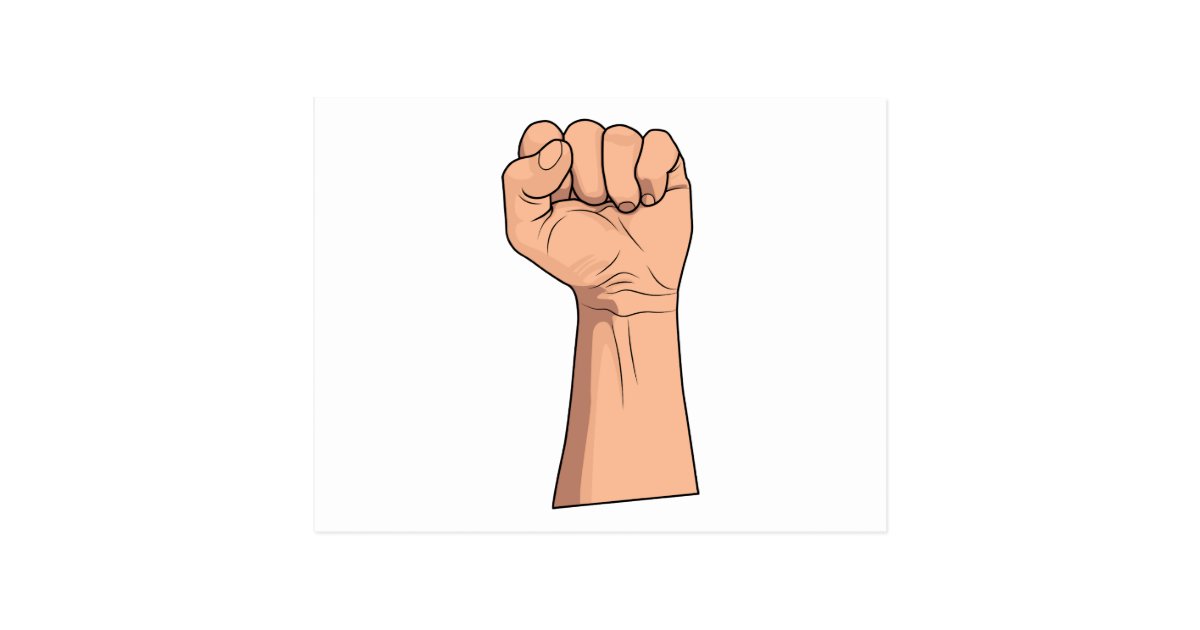 fist-closed-hand-sign-gesture-postcard-zazzle