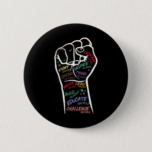 Fist Hand Black Lives Problem Black History Month  Button