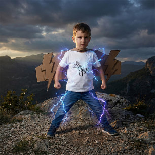 Fist Holding Lightning Bolt Bold Power T-Shirt