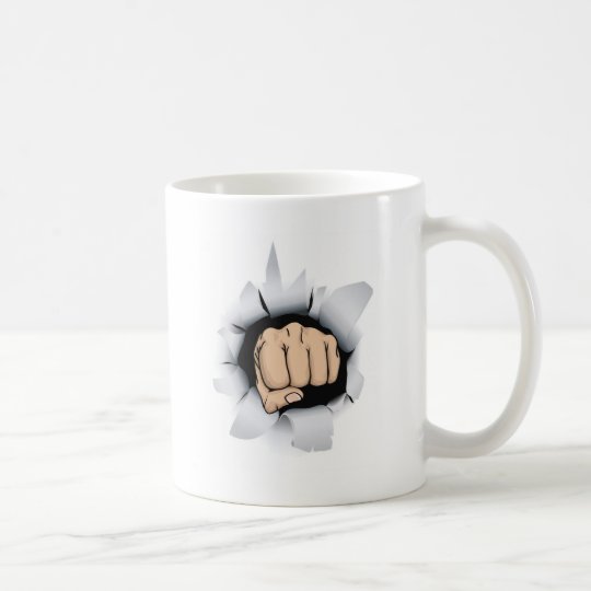 fist illustration coffee mug