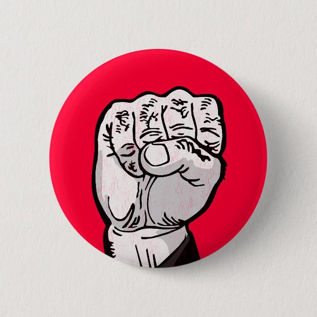 fist in the air pinback button (Front)