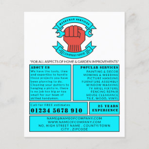 Fist Logo, Handyman Advertising Flyer