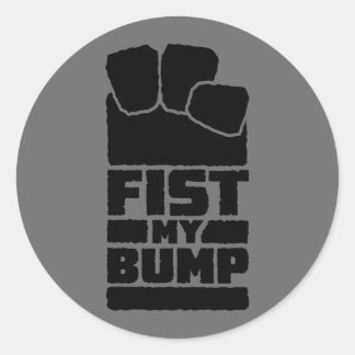 Fist My Bump Funny Space Alien Design Classic Round Sticker