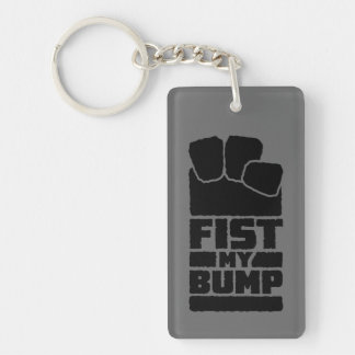 Fist My Bump Funny Space Alien Design Keychain