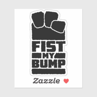Fist My Bump Funny Space Alien Design Sticker