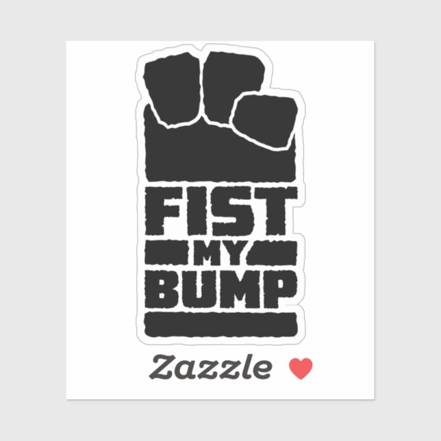 Fist My Bump Funny Space Alien Design Sticker (Sheet)