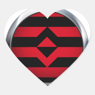 FIST PRIDE MEDALLION HEART STICKER