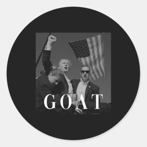 Fist Pump Shirt Butler Rally Patriotic Goat Trump  Classic Round Sticker