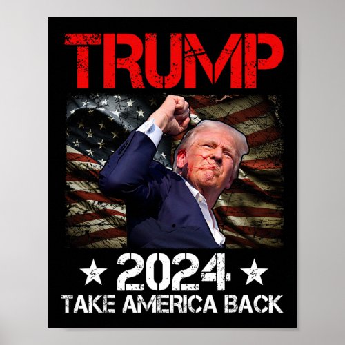 Fist Pump Shot At Trump 2024 Trump Survives Rally  Poster