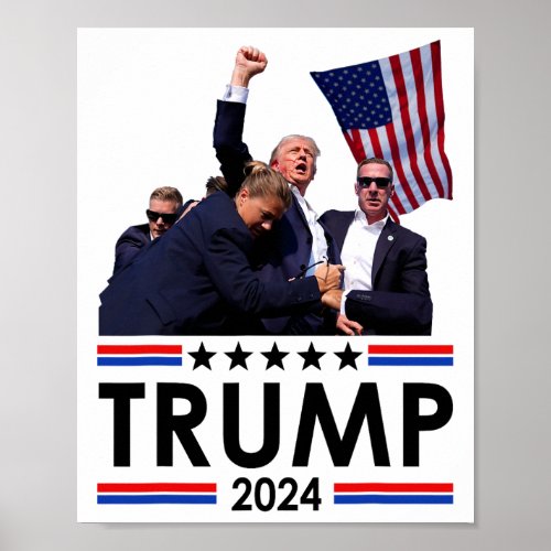 Fist Pump Shot At Trump 2024 Trump Survives Rally  Poster