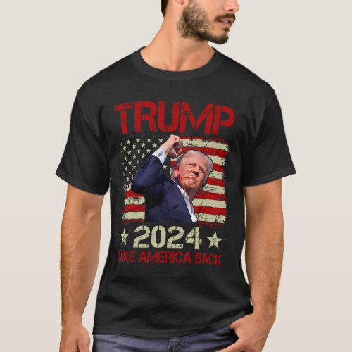 Fist Pump Shot At Trump 2024 Trump Survives Rally  T_Shirt