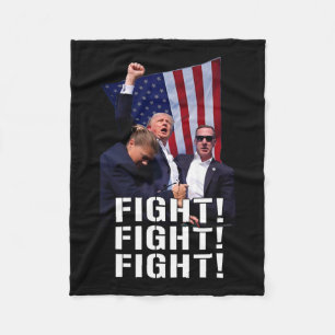 Fist Pumped Fight Pray For Trump America  Fleece Blanket