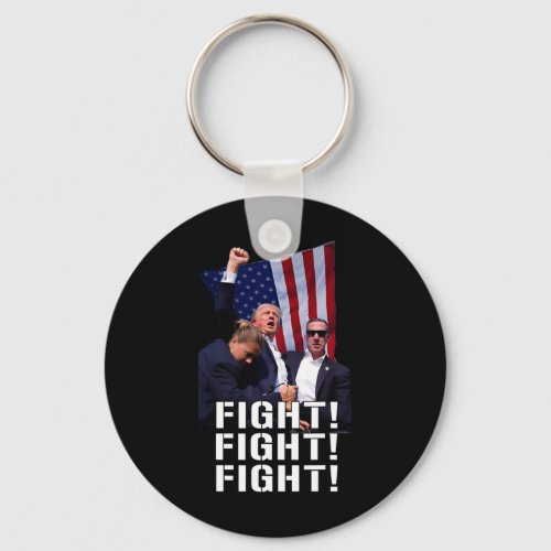 Fist Pumped Fight Pray For Trump America  Keychain