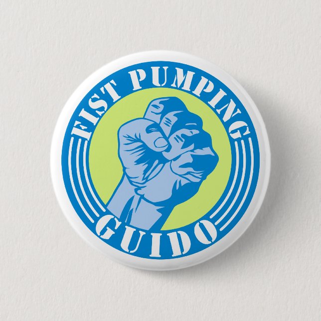 Fist Pumping Guido Button (Front)