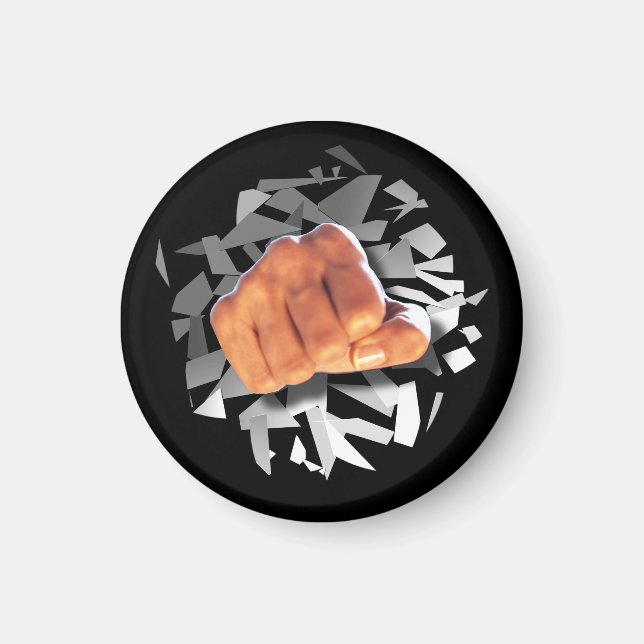 Fist Punching Through! Magnet (Front)