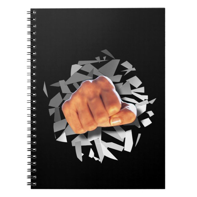 Fist Punching Through! Notebook (Front)