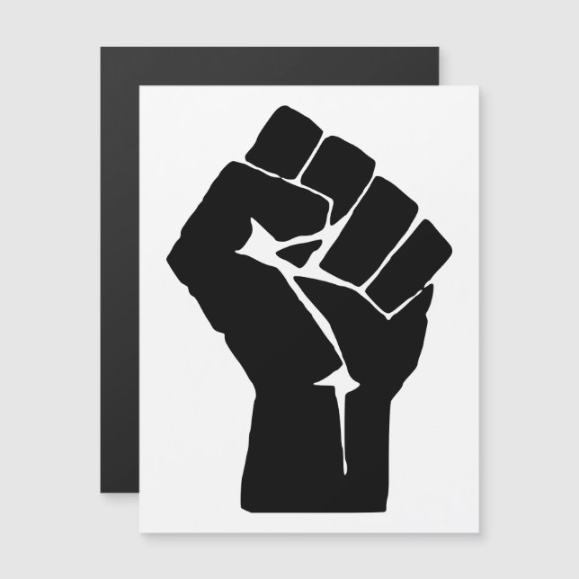 Fist, Rebel, Riot, Resistance, Communist Style Magnetic Invitation (Front/Back)