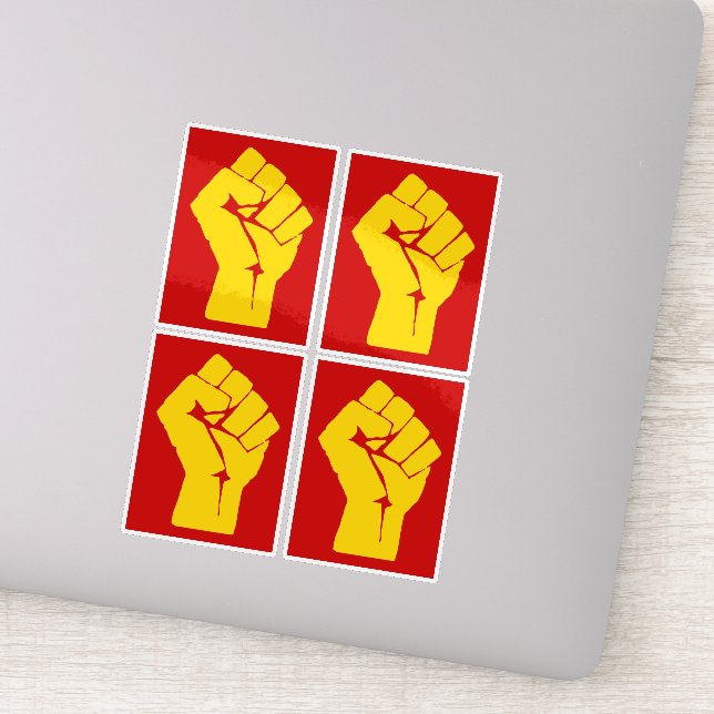 Fist, Rebel, Riot, Resistance, Communist Style Sticker (Detail)